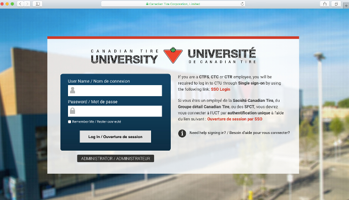 Image of CTU Web Portal